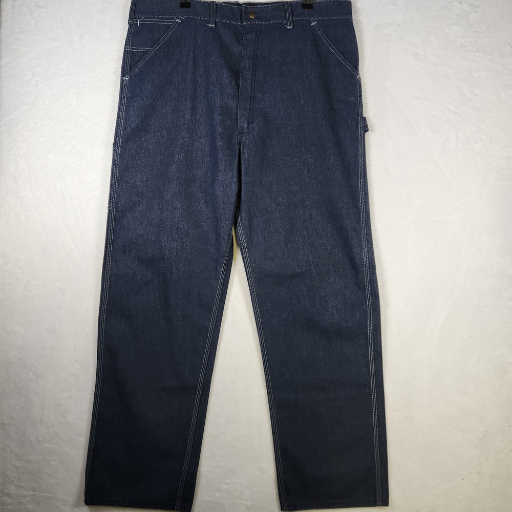 Vintage Sears Denim‎ Carpenter Jeans Menswear Workwear Blue Pants 40x32